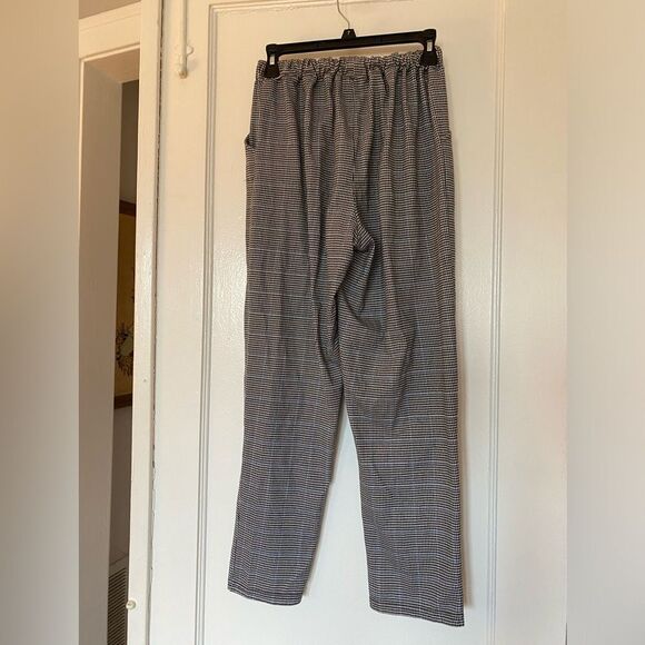 Vintage Bobbie Brooks Black and White Plaid Stretchy Elastic Pants Size Medium P - Picture 2 of 6